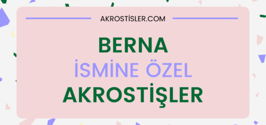 Berna İsmine Akrostiş