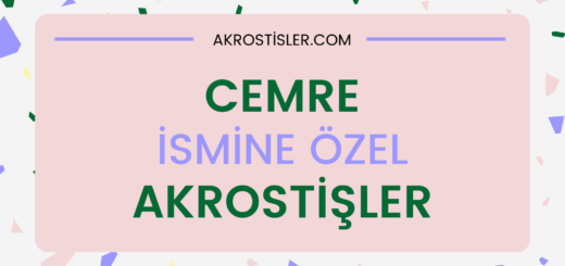 Cemre İsmine Akrostiş