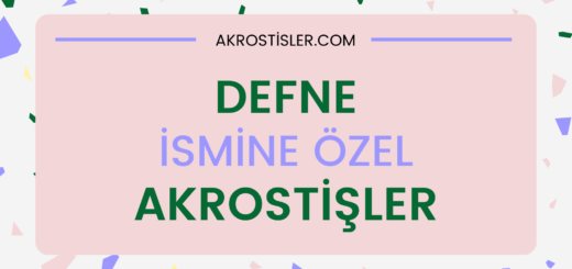 Defne İsmine Akrostiş