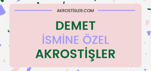 Demet İsmine Akrostiş