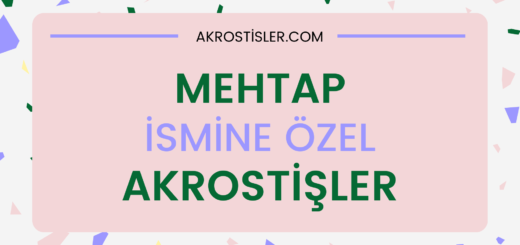 Mehtap akrostiş şiir