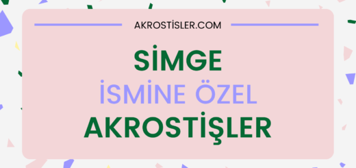 Simge İsmine Akrostiş Şiir