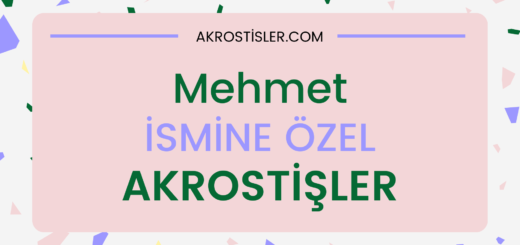 Mehmet ismine akrostiş